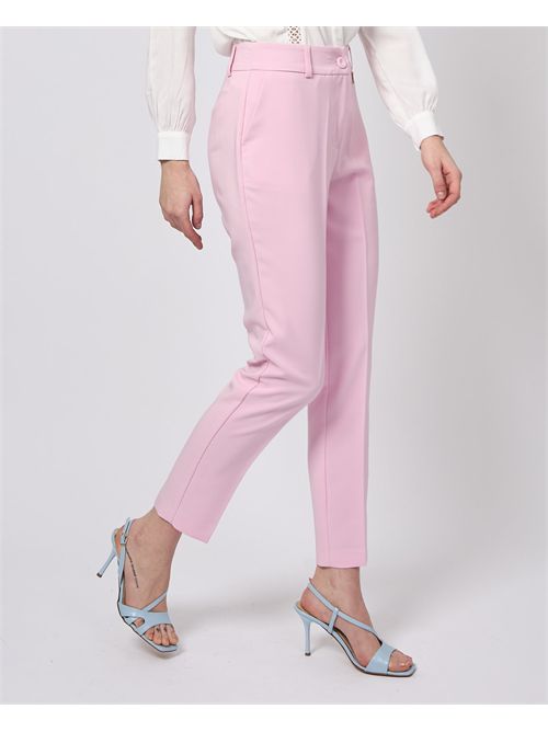 Pantalon droit rose Mademoiselle du Monde MADEMOISELLE DU MONDE | F448-PA4819PINK